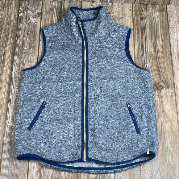 Woolrich Womens Fleece Vest Gray Zip Up Mock Neck - Picture 7 of 7